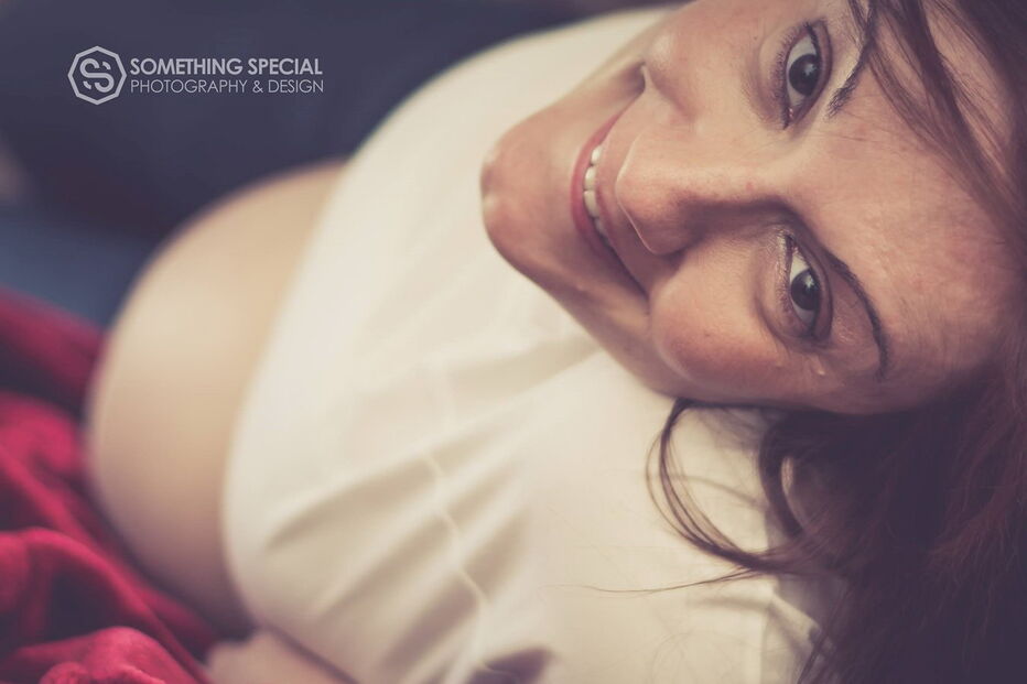 Cláudia Costa numa das fases finais da gestação