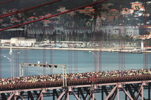 running, corrida, meia maratona, Lisboa, engarrafamento, ponte 25 de abril, atletas, potugal, campeões, evento