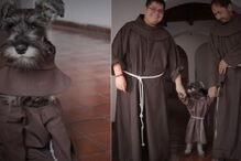 Schnauzer chama-se Frei Bigode já tem um hábito para vestir