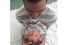 Carolina Deslandes mostrou foto do marido e do filho