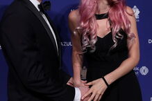 Joss Stone, que apadrinhou o barco ‘Elegance’, também levou até ao Porto o namorado Richard Persey