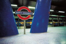 north hgreenwich, estação, metro, londres