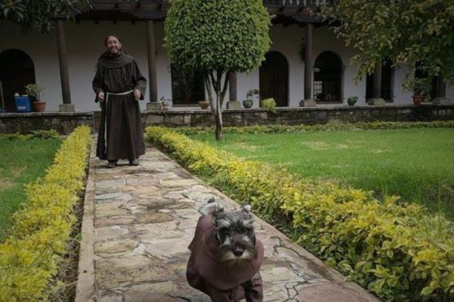 Schnauzer chama-se Frei Bigode já tem um hábito para vestir