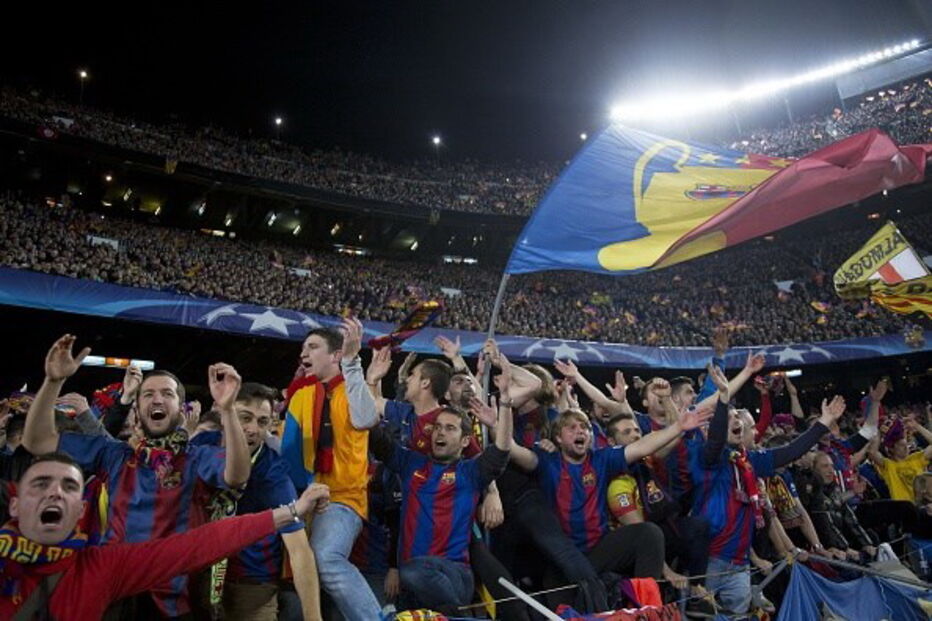 Adeptos do FC Barcelona