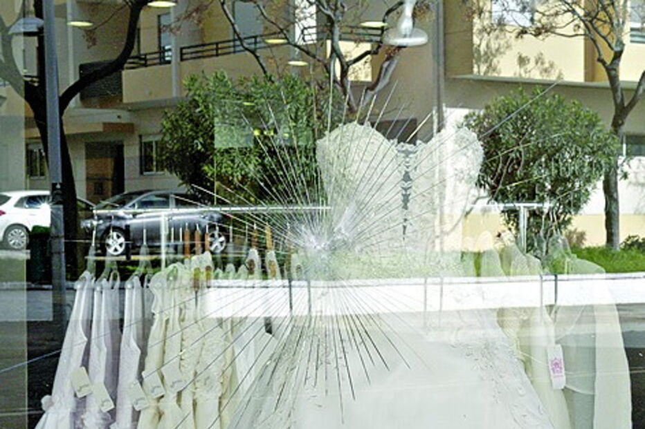 assalto, lojas, vestido, noiva