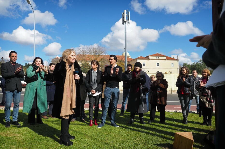Maria do Céu Guerra discursou perante as pessoas que marcaram presença