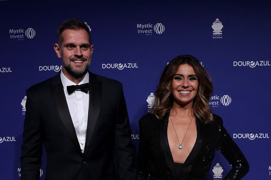 A atriz brasileira Giovanna Antonelli com o marido, Leonardo Nogueira     