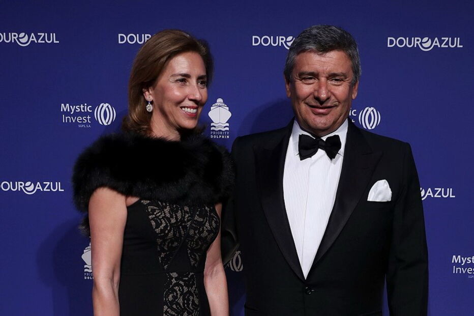 Paulo Fernandes, presidente do grupo Cofina, com a mulher, Rosa Maria Fernandes 