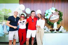 Cláudia Vieira e Pedro Teixeira estiveram juntos na festa da filha no fim de semana