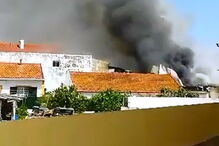 Moradores captaram coluna de fumo após tragédia