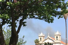 Moradores captaram coluna de fumo após tragédia	