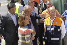 Marcelo Rebelo de Sousa no local do acidente com avião em Tires