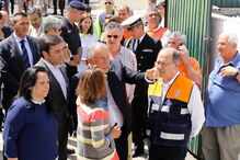 Marcelo Rebelo de Sousa no local do acidente com avião em Tires