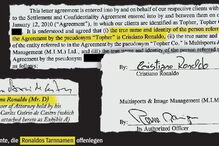 Carta de confidencialidade alegadamente assinada por CR7