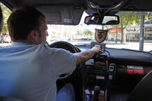 Taxi, taxista, costas