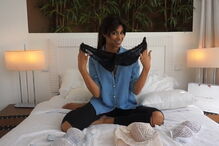 Carolina Loureiro, seduz, lingerie, apresentadora, programa, Famashow, David Carreira