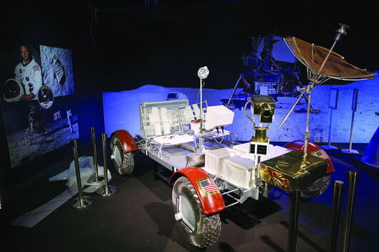 Carrinho espacial de recolha de material usado na Lua 