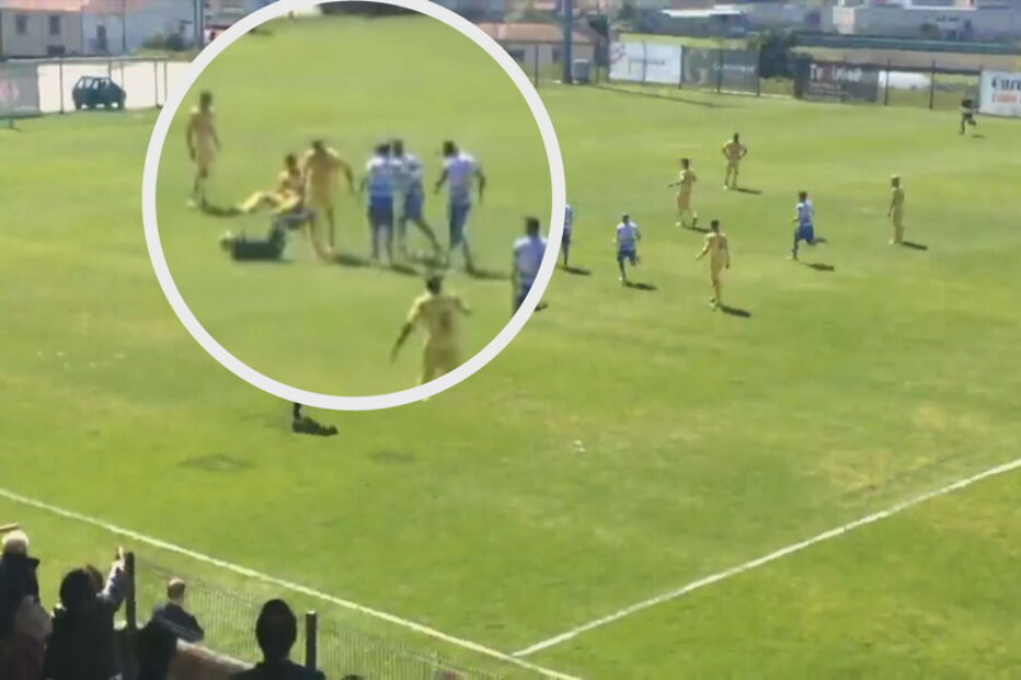 Jogador da equipa de Macaco agride árbitro durante jogo