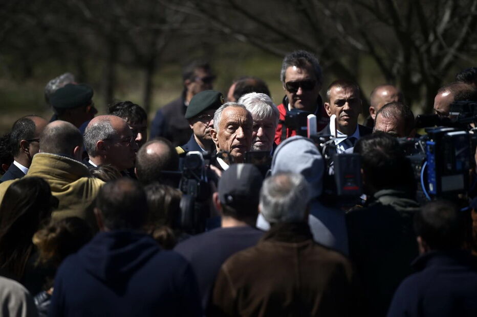 Marcelo viajou para Lamego e esteve e Avões, no local das explosões