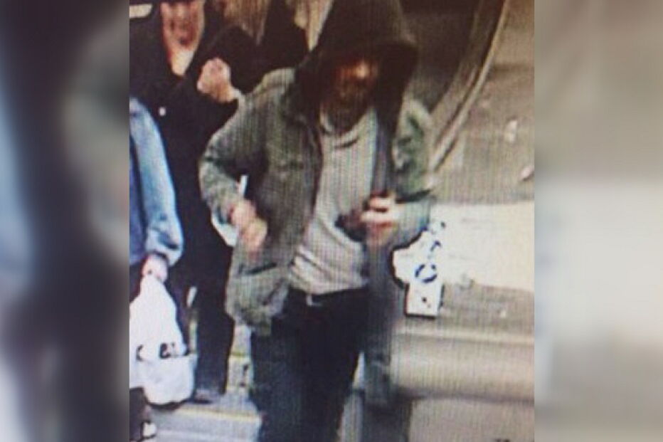 Imagem divulgada de um suspeito