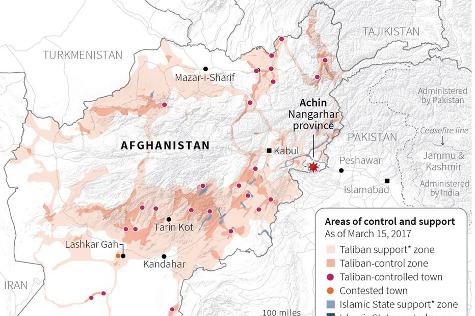Afeganistão, Estados Unidos da América, GBU-43, Pentágono, distúrbios, guerras e conflitos