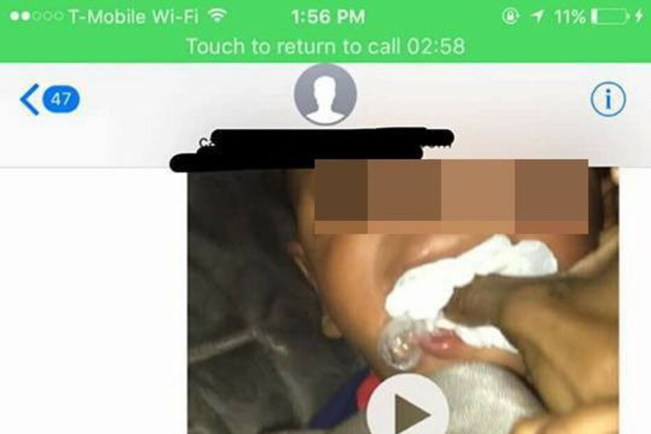 Jamelle Peterkin torturou o filho, de apenas um ano e filmou os crimes