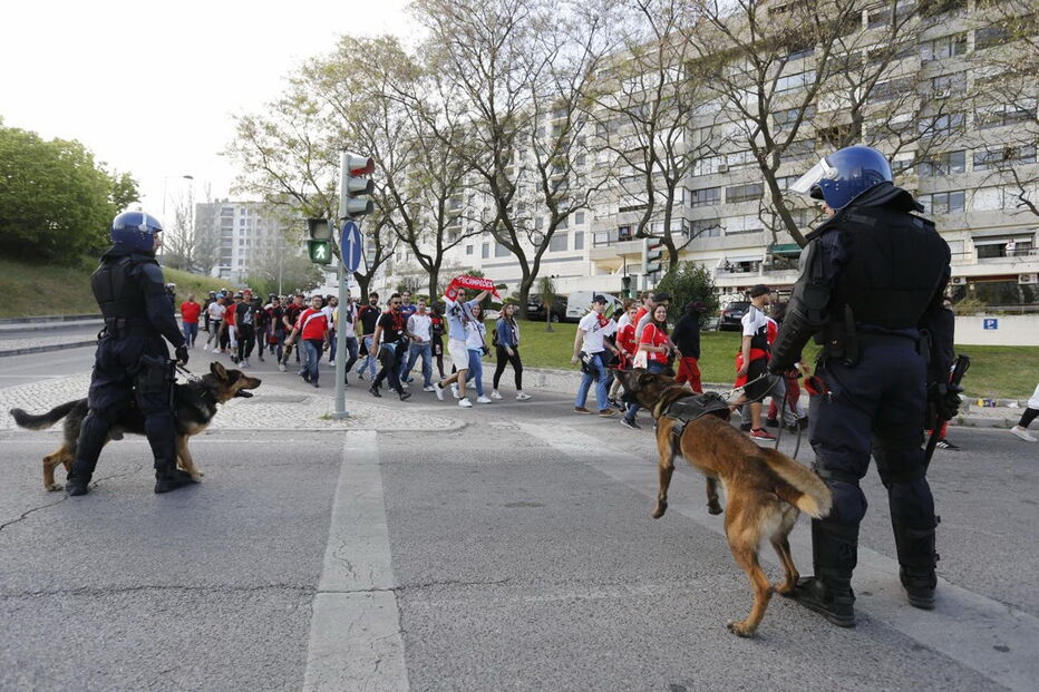 Adeptos do Benfica chegam a Alvalde