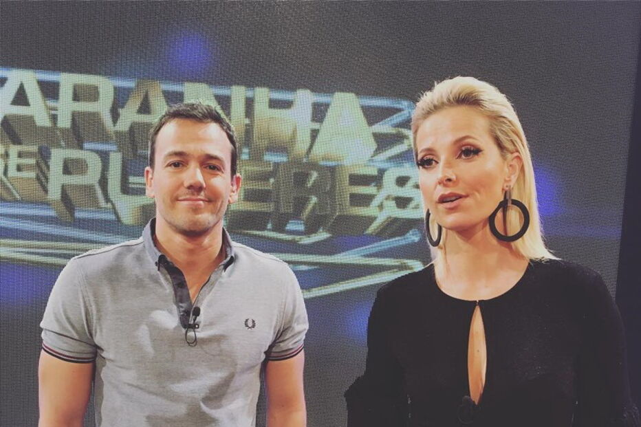 Cristina Ferreira e Pedro Teixeira no programa ‘Apanha se Puderes’