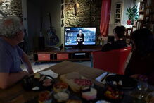 Macron, vitória, França, Le Pen, festejos, festa, eleições