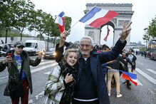 Macron, vitória, França, Le Pen, festejos, festa, eleições