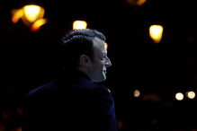 Emmanuel Macron no Louvre