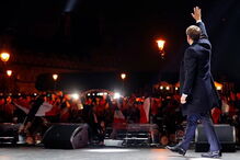 Emmanuel Macron no Louvre