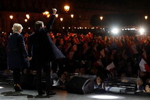 Emmanuel Macron no Louvre
