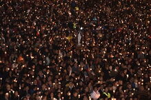 Procissão das velas, Papa, Fátima, peregrimos, fiéis 