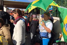 Peregrinos no Santuário