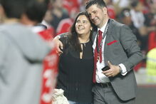 Jogadores e equipa técnica celebraram com os colegas e com a família