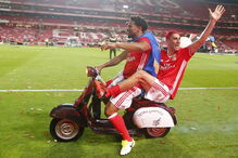 Jogadores e equipa técnica celebraram com os colegas e com a família