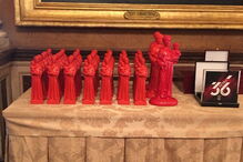 Imagens que vão ser oferecidas à equipa do Benfica