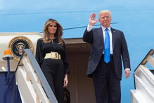 Trump e Melania foram recebidos na Arábia Saudita pelo rei Al Saud