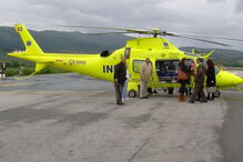  helicóptero, inem , macedo de cavaleiros