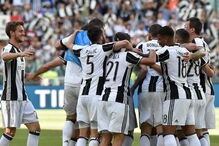 A festa dos jogadores da Juventus