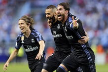 A festa dos jogadores do Real Madrid