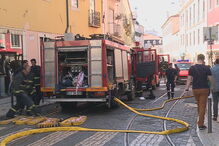 Incêndio destrói cobertura de pensão em Lisboa