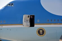 Donald Trump à chegada a Itália