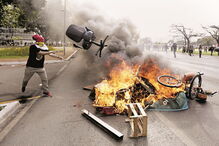 Brasil, Brasília, manifestação, Temer, protestos, presidente, corrupção