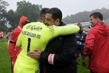 Ederson e Rui Vitória