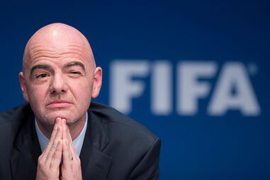 O presidente da Fifa, Gianni Infantino