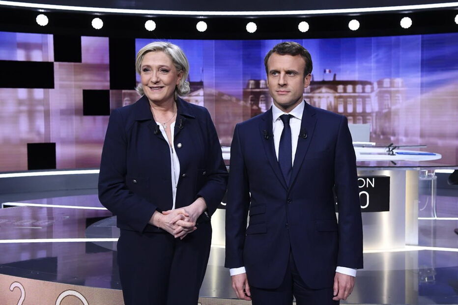 Marine Le Pen, Emmanuel Macron, debate, política, eleições, François Hollande