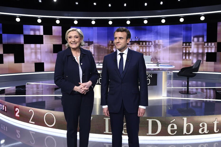 Marine Le Pen, Emmanuel Macron, debate, política, eleições, François Hollande