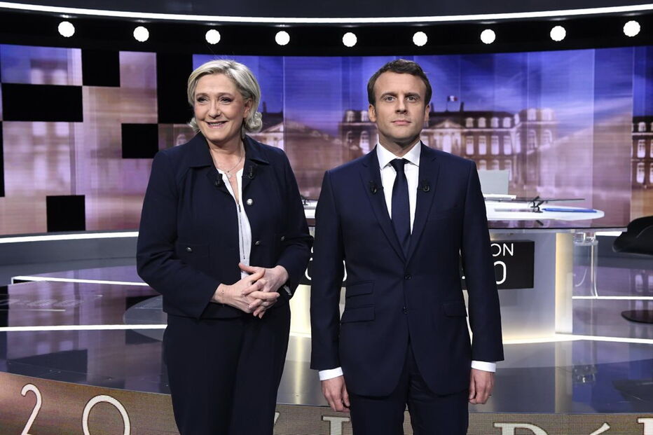 Marine Le Pen, Emmanuel Macron, debate, política, eleições, François Hollande